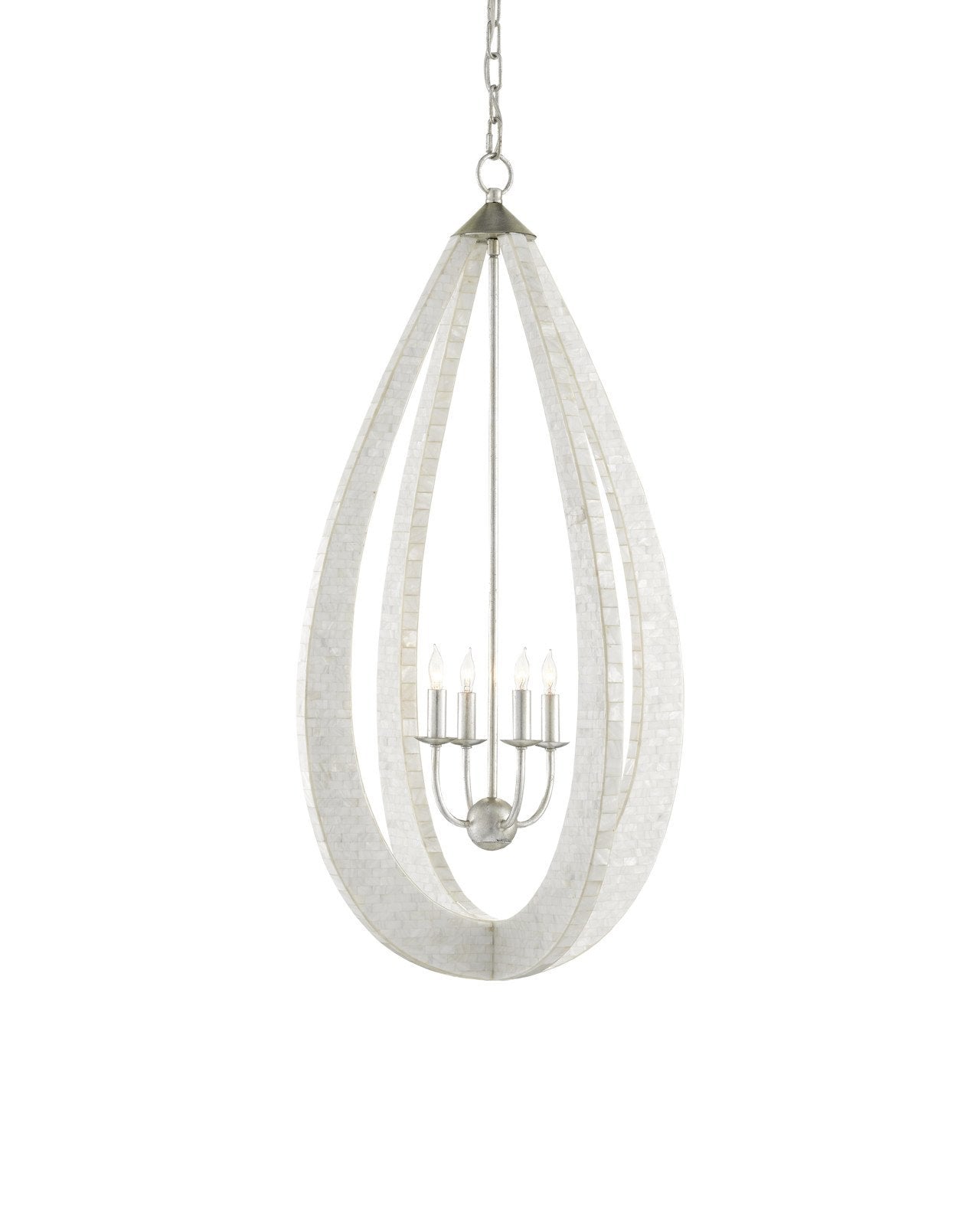 Arietta White Teardrop Chandelier